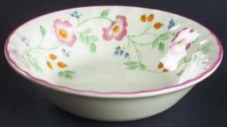 Churchill China Briar Rose Coupe Cereal Bowl, Fine China Dinnerware   Pink, Purp