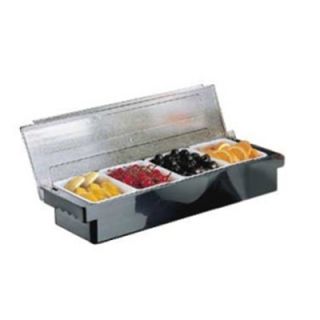 Carlisle Deluxe Condiment Caddy, (4) 1 1/2 Pint Containers, Black