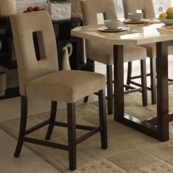 Camille Beige Fabric Upholstered Counter Height Stool (set Of 2)