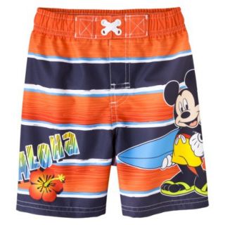 Disney Mickey Mouse Infant Toddler Boys Swim Trunk   Red 18 M
