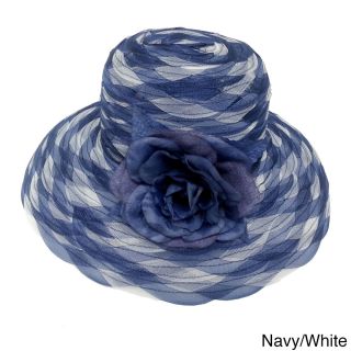 Swan Hat Womens Two tone Braided Crinalin Packable Flower Hat (Crinalin/ polyesterClick here to view our hat sizing guide)