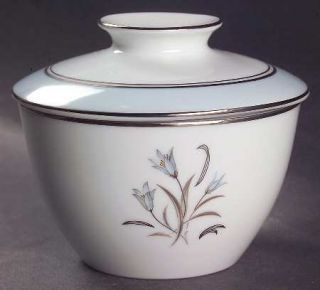 Noritake Bluebell Sugar Bowl & Lid, Fine China Dinnerware   Blue Band, Blue Flow