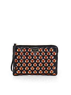 Marc Jacobs Perforated Flat Zip Pouch   Black