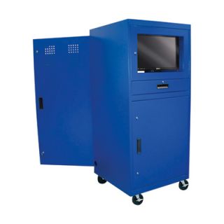 Sandusky Lee Mobile Computer Cabinet   30in.W x 30in.D x 70in.H, Blue, Model#