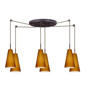 Besa Lighting BEL 6JC 412480 BR Cierro Pendant