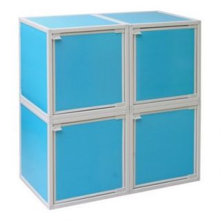 Way Basics 4 Cube Modular Storage Box WB BOX4 Color Blue