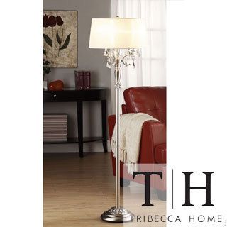 Tribecca Home Silver Mist 1 light Crystal Chrome Floor Lamp
