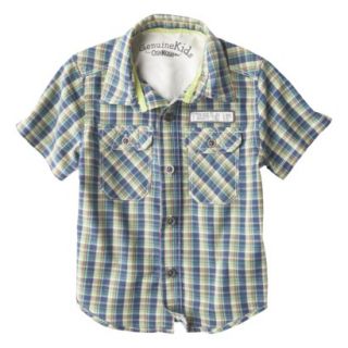 Genuine Kids from OshKosh Infant Toddler Boys Button Down Top   Green 12 M