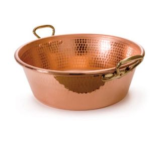 Mauviel 14 in Round Mpassion Jam Pan w/ 10.6 qt Capacity & Bronze Ring Handles, Copper