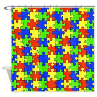  Autism Puzzle Shower Curtain  Use code FREECART at Checkout