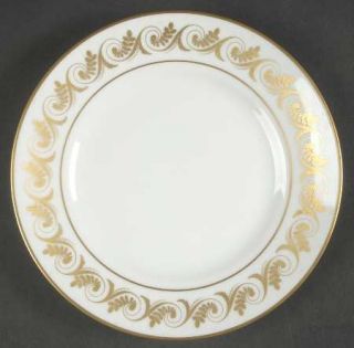 Richard Ginori Aosta Bread & Butter Plate, Fine China Dinnerware   Gold Scroll/L