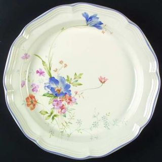 Mikasa Blue Bouquet 12 Chop Plate/Round Platter, Fine China Dinnerware   Floral