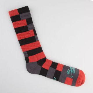 Stripe Mens Crew Socks Red Combo One Size For Men 227202349