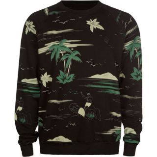 Aloha Mens Sweatshirt Black In Sizes Large, Xx Large, X Large, Medium, Sma
