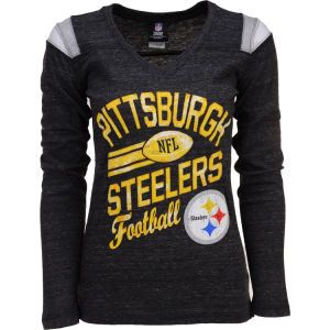 Pittsburgh Steelers 5th and Ocean NFL Womens Slub Long Sleeve Crewneck T Shirt