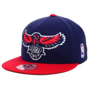 Atlanta Hawks Mitchell and Ness NBA XL Logo 2 Tone Fitted Cap