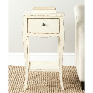 Thelma Distressed Vanilla End Table (Distressed vanillaMaterials Poplar woodDimensions 30 inches high x 16.1 inches wide x 14.2 inches deepThis product will ship to you in 1 box.Furniture arrives fully assembled )