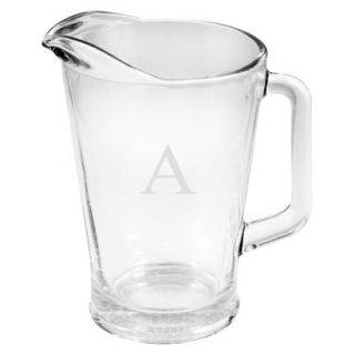 Personalized Monogram Glass Pitcher   A