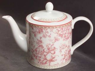 Royal Doulton Provence Rouge Teapot & Lid, Fine China Dinnerware   Red Fruits&Fl