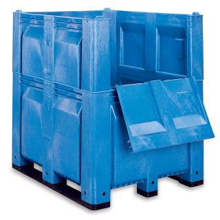 Decade/Dolav Bulk Containers   48Wx40Lx50H Container With 28.5X32.5H Access Door On 40 Side   Blue