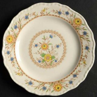 Steubenville Stb46 Bread & Butter Plate, Fine China Dinnerware   Yellow,Blue,Tan