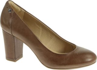 Womens Hush Puppies Sisany Pump   Taupe Leather Casual Shoes