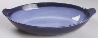 Sango Nova Blue Augratin, Fine China Dinnerware   Blue Stoneware, No Decoration
