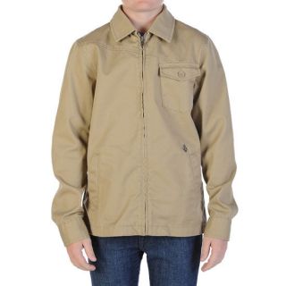 Ticker Boys Jacket Dark Khaki In Sizes Small, Large, X Large, Medium For