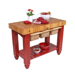 John Boos Cu gb4824 bn Barn Red Hard Maple Gathering Block Table (48x24) With Bonus Cutting Board (NaturalMaterials Rock hard mapleQuantity One (1) boardDimensions 12 inches wide x 18 inches longAssembly RequiredPlease note Orders of 151 pounds or mor