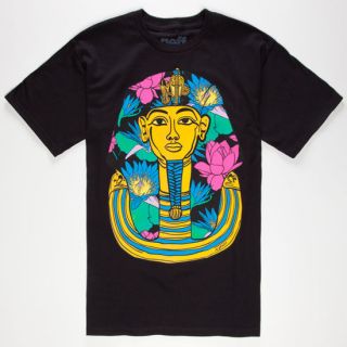 King Tut Floral Mens T Shirt Black In Sizes Large, Small, X Large, Xx Larg