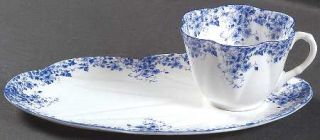 Shelley Dainty Blue Snack Plate & Cup Set, Fine China Dinnerware   Dainty Shape,
