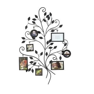 Melannco Family Tree 7 frame Metal Collage