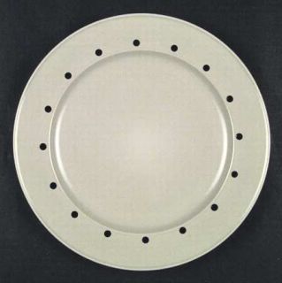 Mikasa Ebony Pearls Dinner Plate, Fine China Dinnerware   Stoneware, Beige W/ Bl