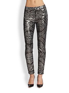 7 For All Mankind Skinny Sequined Jeans   Sequin Pant