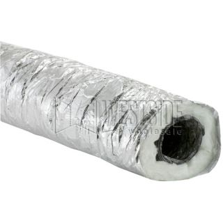 Hart Cooley F216 4x25 (51323) R6.0 Metalized Jacket Insulated Flexible Air Duct with 2Ply Black Polyester Core 4 x 25
