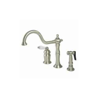 Elements of Design ES1818ALBS Universal Deck Mount Kitchen Faucet With Spray