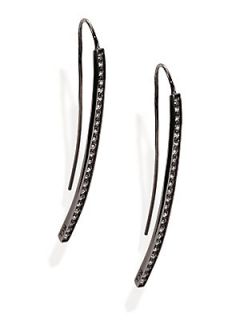 MCL Sterling Silver Sparkle Arc Earrings   Silver