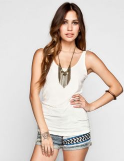 Essential Womens Double Scoop Tank Cream In Sizes X Small, Small, Med