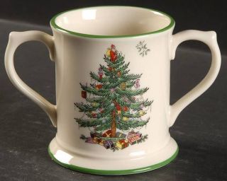 Spode Christmas Tree Green Trim 75th Anniversary Medium Loving Cup, Fine China D