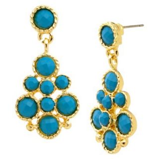 Drop Earrings   Gold/Blue