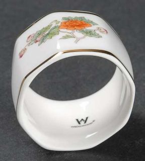 Wedgwood Kutani Crane Napkin Ring, Fine China Dinnerware   Bone, Bird, Floral Ri