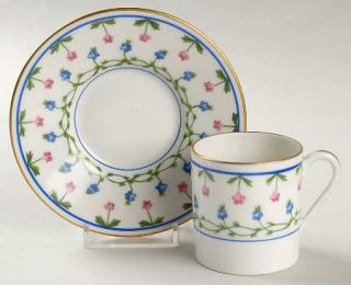 Raynaud Lafayette Flat Demitasse Cup & Saucer Set, Fine China Dinnerware   Empir