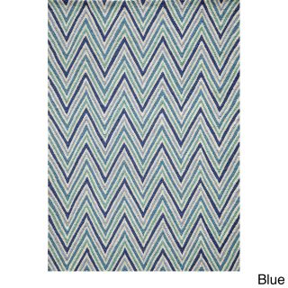 Cozumel Hand hooked Chevron Polyester Rug (5 X 7)