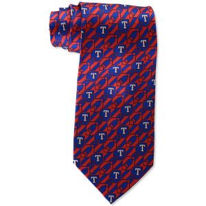 Texas Rangers Eagles Wings Necktie Nexus Print Silk