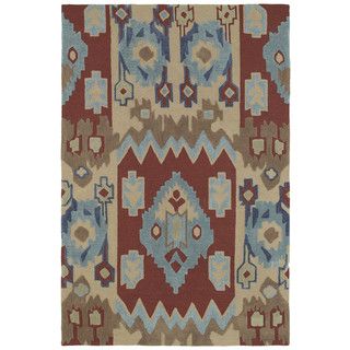 Brookside Tribal Red Polyester Rug (50 X 76)