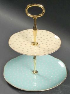 Wedgwood Harlequin Collection 2 Tiered Serving Tray (Tea & Dessert Plate), Fine