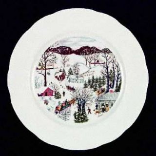 Syracuse Grandma Moses Service Plate (Charger), Fine China Dinnerware   Scenes,C