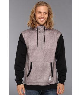 Burton 1/4 Zip Bonded Fleece Hoodie Mens Sweatshirt (Black)