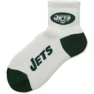 New York Jets For Bare Feet Ankle White 501 Med Sock