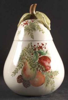 Lenox China Williamsburg Boxwood & Pine Sculpted Cookie Jar and Lid, Fine China